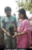 Actor-filmmaker Farhan Akhtar plants a tree with Shaina NC